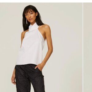 Tibi Eco Poplin Halter Top